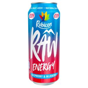 Rubicon Raw Energy Pmp £1.19 Raspberry Blueberry 500Ml