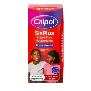 Calpol Suspension Liquid 100ml Strawberry Sugar Free 6+ Years