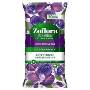 Zoflora Wipes Midnight Blooms Biodegradable Wipes 70s