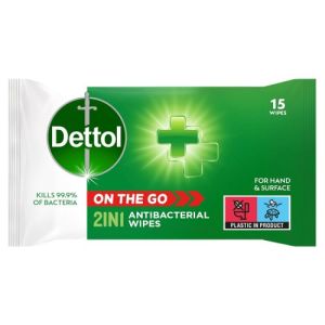 Dettol 2in1 Anti-Bac Wipes Original 15s
