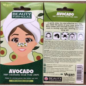 Beauty Formulas Avocado Extract Nose Strips 6's