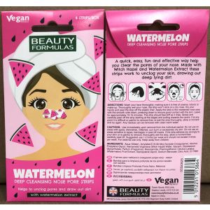 Beauty Formulas Watermelon Extract Nose Pore Strips 6's