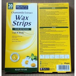 Beauty Formulas Cold Wax Strips 20s with Camomile Extract