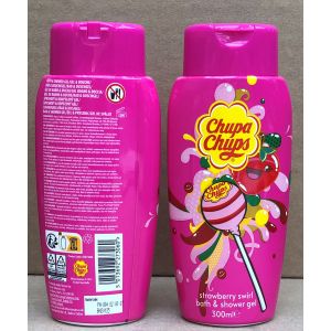 Chupa Chups Bath & Shower Gel 300ml - Straight Bottle - Strawberry