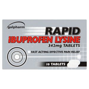 Rapid Ibuprofen Lysine 342Mg Tablets 16S