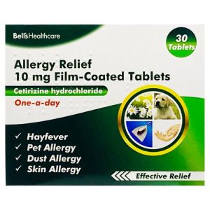 Bells Allergy & Hayfever Relief 10Mg Tablet Cetirizine 30's