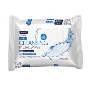 Nuage 3-In-1 Cleansing Facial Wipes 2X20Pk
