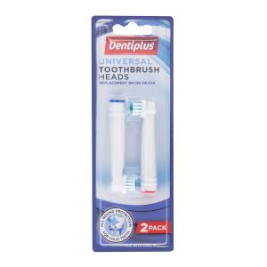 Dentiplus Universal Toothbrush Heads 2Pk