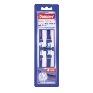 Dentiplus Universal Toothbrush Heads 4Pk