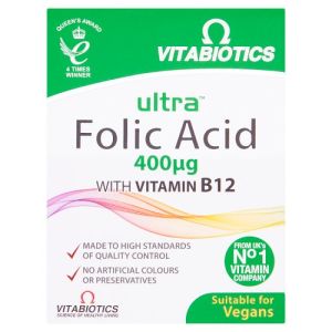 Vitabiotics Ultra Vitamins Tablets Folic Acid & Vitamin B12 60S