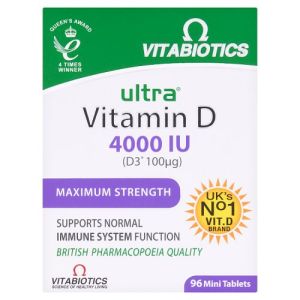 Ultra Vitamins Tablets Vitamin D3 4000Iu 96