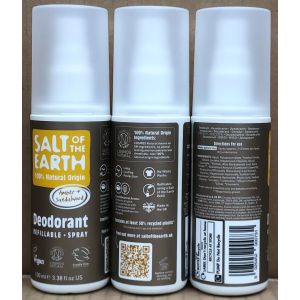 Salt of the Earth Amber & Sandalwood Natural Deodorant Refillanle Spray 100ml