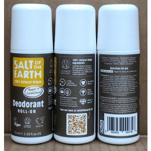 Salt of the Earth Amber & Sandalwood Roll-On Natural Deodorant 75ml