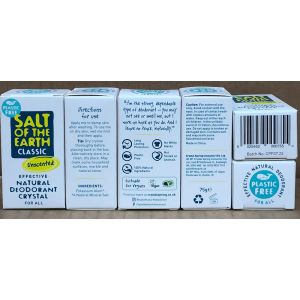 Salt of the Earth Crystal Stick in Printed Box - Plastic Free 75g