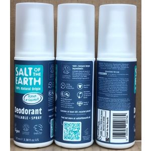 Salt of the Earth Ocean Coconut Natural Deodorant Refillable Spray  100ml