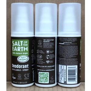 Salt of the Earth Oud & Bergamot Natural Deodorant Refillable Spray 100ml