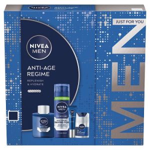 Nivea Gift Set Men Anti Age Regime  (200ml S/Foam, 200ml S/Balm, 50ml F/Cream, 15ml E