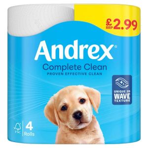 Andrex® 4 Roll Pmp £2.99 4 Roll Classic Clean White 4 Roll