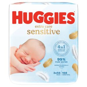 Huggies Pure Extra Sensitive Baby Wipes - 56x3 Pack