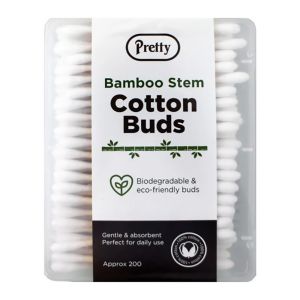 Pretty 200 Cotton Buds (Bamboo Stem)