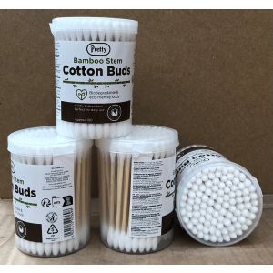 Pretty 100 Cotton Buds (Bamboo Stem)