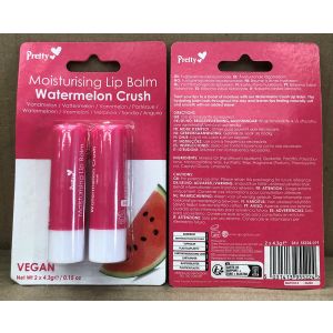 Pretty Moisturising Lip Balm Twin Pack - Watermelon Crush  24/48