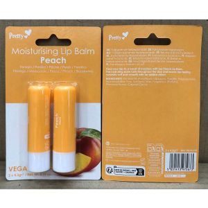 Pretty Moisturising Lip Balm Twin Pack - Peach 24/48