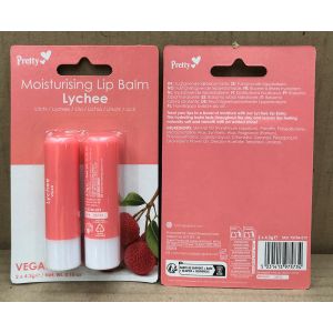 Pretty Moisturising Lip Balm Twin Pack - Lychee 24/48