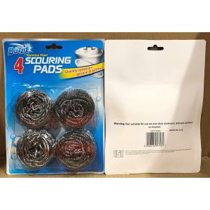 Duzzit 4 Pack S/Steel Scouring Pads