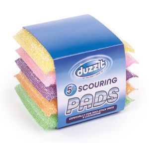 Duzzit 5 Pack Mixed Colours Scouring Pad