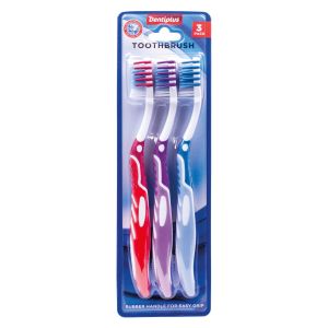 Dentiplus Adult Toothbrush 3Pk