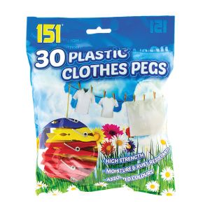 151 Hardware Plastic Pegs 30Pk