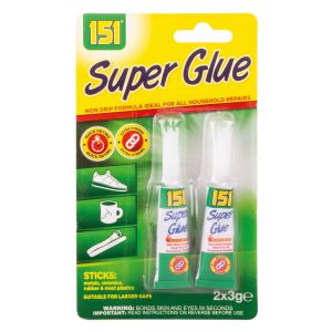 151 Adhesives Super Glue 3G 2Pk