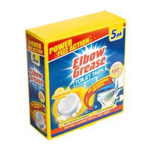 Elbow Grease Toilet Tablets 5 X 30G - Lemon