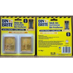 Bin Brite Stick On Freshener Large With Citronella 2Pk