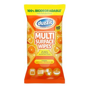 Duzzit Biod Multi Surface Wipes Orange 60pk