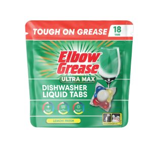 Elbow Grease Ultra Max Dishwasher Liquid Tabs-18Pk