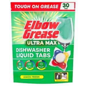 Elbow Grease Ultra Max Dishwasher Liquid Tabs-30Pk
