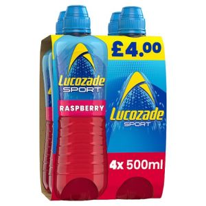 Lucozade Sport Pmp £4 Raspberry 4 X 500Ml