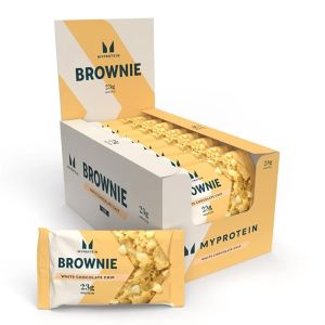 Myprotein Protein Brownie, White Chocolate Brownie, 12 x 75g