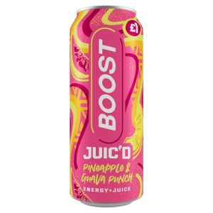 Boost Energy Pmp  £1. Juic’D Pineapple & Guava Punch 500ml 