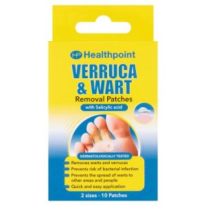 Health Point Verruca & Wart Patches 10s (12x4)