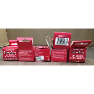 Derma V10 Lip Scrub & Balm Duo Set - Strawberry