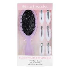 Brushworks Luxury Hair Styling Set (Purple)