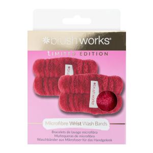 Brushworks Limited Edition Microfibre Wrist Wash Bands (Red)