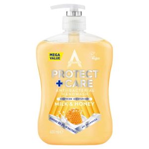 Astonish H/Wash 600ml AntiBac Milk & Honey (Pump)