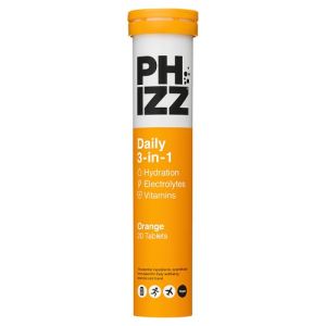 Phizz 3-In-1 Hydrate Effervescent Tabs 20s Orange
