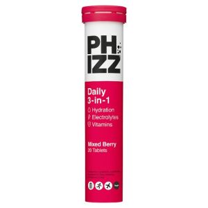 Phizz 3-In-1 Hydrate Effervescent Tabs 20s Berry