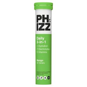 Phizz 3-In-1 Hydrate Effervescent Tabs 20s Mango