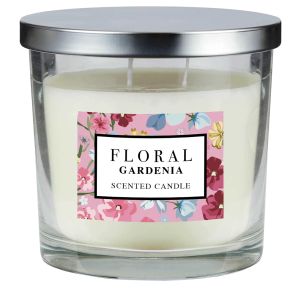 Floral 335g Candle Metal Lid Gardenia